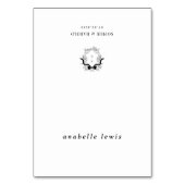 編集可能結婚なゲスト名を持つクレストの座席表 テーブルナンバー (正面)