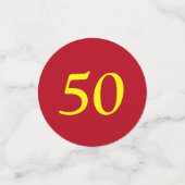 編集可能結婚50周年記念 コンフェッティ (スモール正面)