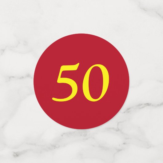 編集可能結婚50周年記念 コンフェッティ (スモール正面)