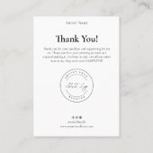 編集可能絵を描カー気にド感謝アート挿入 名刺 (裏面)