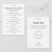 編集可能絵を描カー気にド感謝アート挿入 名刺 (正面/裏面)