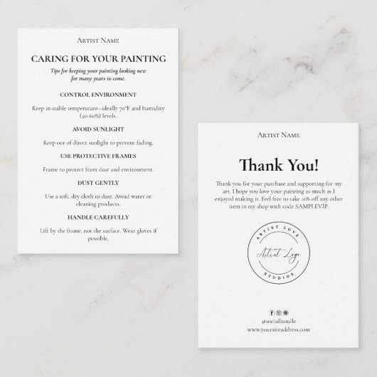 編集可能絵を描カー気にド感謝アート挿入 名刺 (正面/裏面)