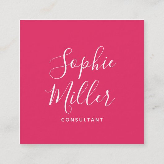 編集可能縁どカラー書道ソーシャルメディア スクエア名刺 (裏面)