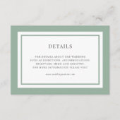 編集可能縁どカラー結婚の詳細 エンクロージャーカード (正面)