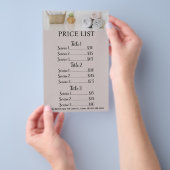 編集可能美しいスパサロン価格表 チラシ (ハンドル)