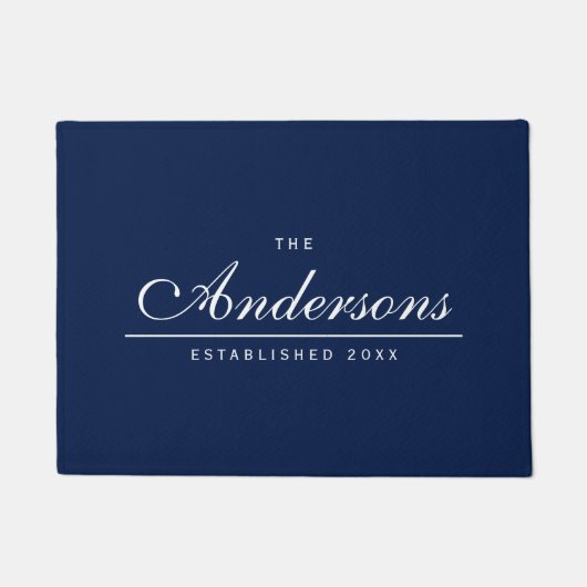 編集可能背景の色によって確立される姓 ドアマット (正面)