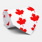 編集可能背景色、カナダの旗の記念品 ネクタイ (ロール)