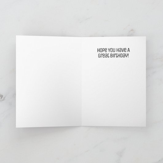 編集可能自動二輪車のオートバイバイクもしくは自転車に乗る人誕生日 カード (内部)