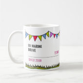 編集可能航海のシーガル束 コーヒーマグカップ (左)