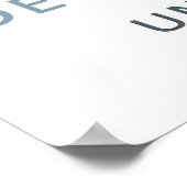 編集可能航海の帆船カスタムの看板 – 青 ポスター (角)