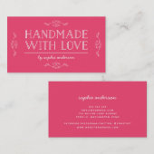 編集可能色によっては愛とのハンドメイドが活気づきます 名刺 (正面/裏面)