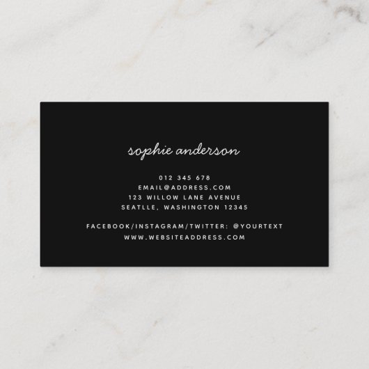 編集可能色によっては愛との家の焼いたが活気づきます 名刺 (裏面)