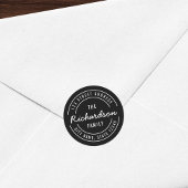 編集可能色のモダンな名字の差出人住所 ラウンドシール