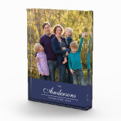 編集可能色の筆記体姓の写真 フォトブロック (右)