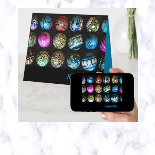 編集可能色彩の鮮やかイースターエッグイースター挨拶 カード