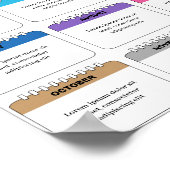 編集可能誕生日トラッカーテンプレート ポスター (角)