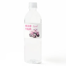 編集可能誕生日ピンクATVバイク