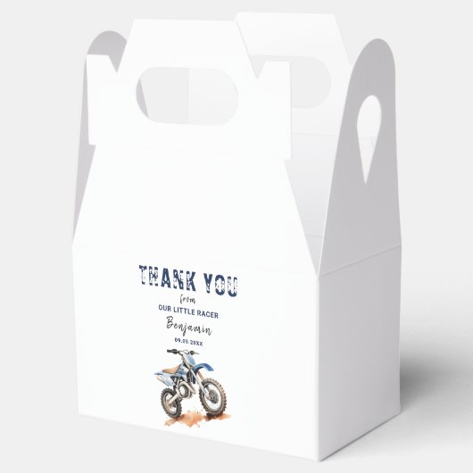 編集可能誕生日ブルーモーターバイクダートバイクキッズ フェイバーボックス (オープン)