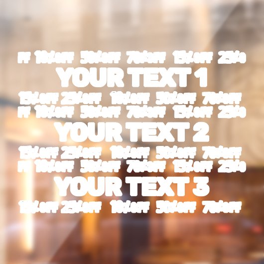 編集可能販売ウィンドウデカール ウィンドウサイン (シート2)