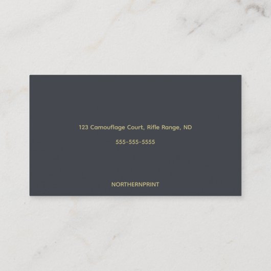 編集可能軍隊ギア 名刺 (裏面)