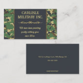 編集可能軍隊ギア 名刺 (正面/裏面)