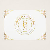 編集可能金ゴールドサンキューカード (裏面)