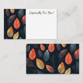 編集可能離れファーショップブーケメッセージカード 名刺 (正面/裏面)