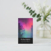 編集可能鮮やか流体アートQRコード 名刺 (スタンド正面)