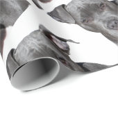 編集可能黒いピットブル ラッピングペーパー (ロールコーナー)