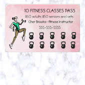 編集可能10フィットネスクラスパス 割引カード