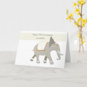 編集可能14周年記念 カード (黄色い花)