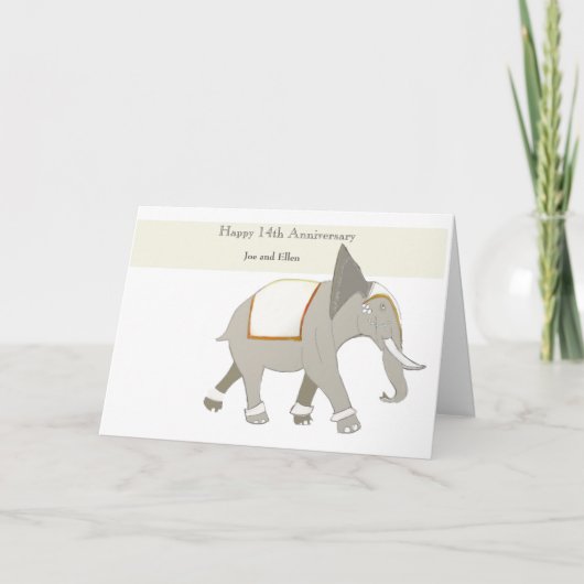 編集可能14周年記念 カード (正面)