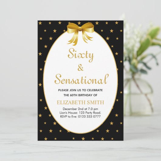 編集可能60と黄金の星でセンセーショナル 招待状 (スタンド正面)