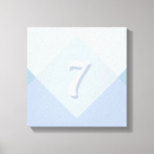 編集可能7オン抽象芸術シルバーブルーデザイン キャンバスプリント (正面)