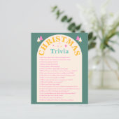 編集可能、クリスマストリビア、ホリデーゲームカード (スタンド正面)