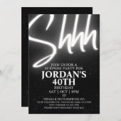 編集可能、サプライズパーティー、サプライズ誕生日invita 招待状 (正面/裏面)