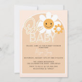 編集可能、ベビーシャワー、オベビー男女兼用、 招待状 (正面)