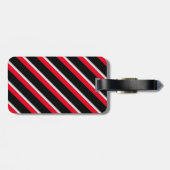 編集可能 – モノグラムイニシャル赤白黒 ラゲッジタグ (裏面横)