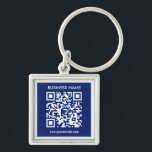 編集可能（即時生成） QRコード |ネイビーブルー キーホルダー<br><div class="desc">ウェブサイトのアドレスを入力するだけで、お客様のカスタムQRコードを瞬時に生成できる。</div>