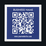 編集可能（即時生成） QRコード |ネイビーブルー マグネット<br><div class="desc">ウェブサイトのアドレスを入力するだけで、お客様のカスタムQRコードを瞬時に生成できる。</div>