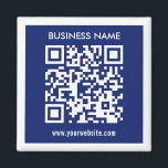 編集可能(即時生成) QRコード |ネイビーブルー マグネット<br><div class="desc">ウェブサイトのアドレスを入力するだけで、お客様のカスタムQRコードを瞬時に生成できる。</div>