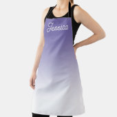 (編集可能)淡い紫の色グラデーションとテキスト エプロン (インサイチュ)