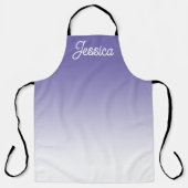 (編集可能)淡い紫の色グラデーションとテキスト エプロン (正面)