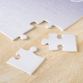 (編集可能)淡い紫の色グラデーションとテキスト ジグソーパズル (側面)