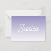 (編集可能)淡い紫の色グラデーションとテキスト ノートカード (正面)