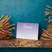 （編集可能）淡い紫の色グラデーションとテキスト フォトプラーク (側面)