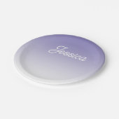 （編集可能）淡い紫の色グラデーションとテキスト ペーパープレート (アングル)
