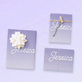 （編集可能）淡い紫の色グラデーションとテキスト ラッピングペーパーシート