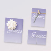 （編集可能）淡い紫の色グラデーションとテキスト ラッピングペーパーシート