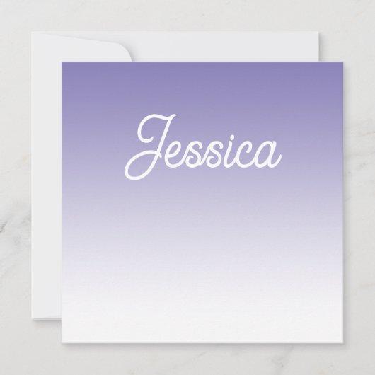 (編集可能)淡い紫の色グラデーションとテキスト 招待状 (正面)
